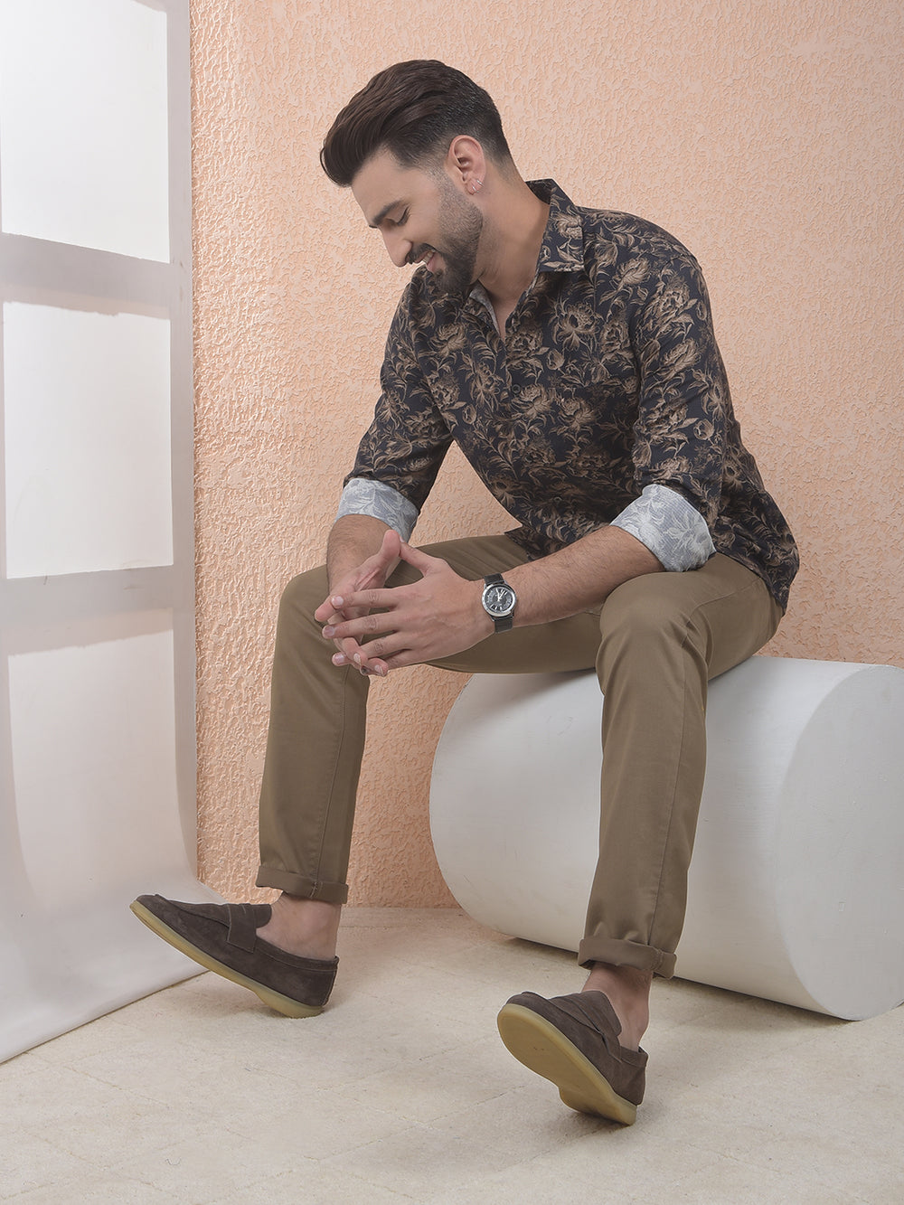 Brown Slim Comfort Trousers