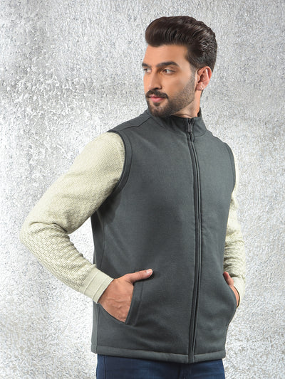 Green Sleeveless Puffer Jacket