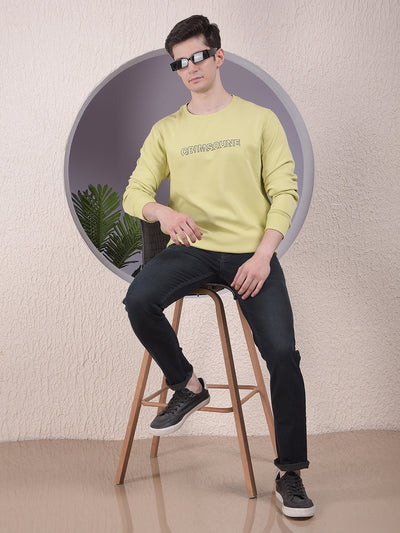 Green Typographic Print Sweatshirt