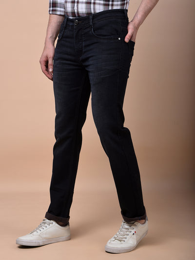 Sleek Silhouette Black Straight Jeans