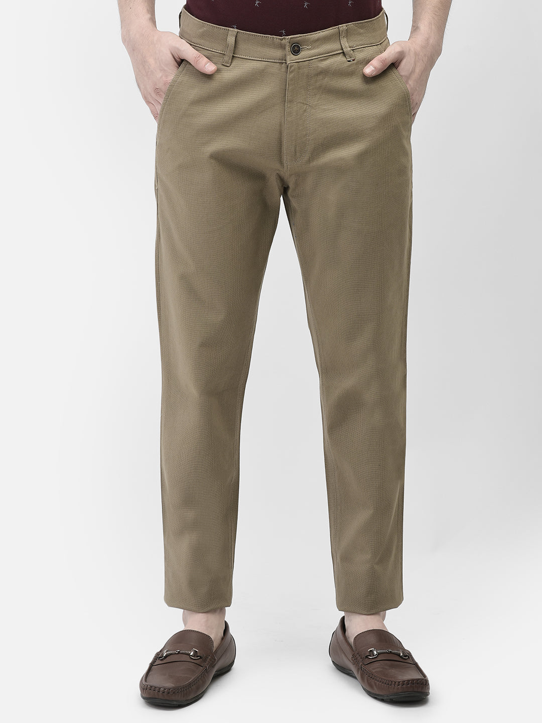 Khaki Printed Trousers
