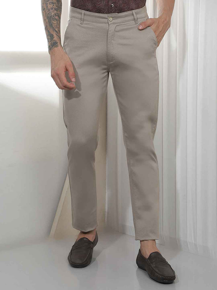 Classic Beige Casual Trousers