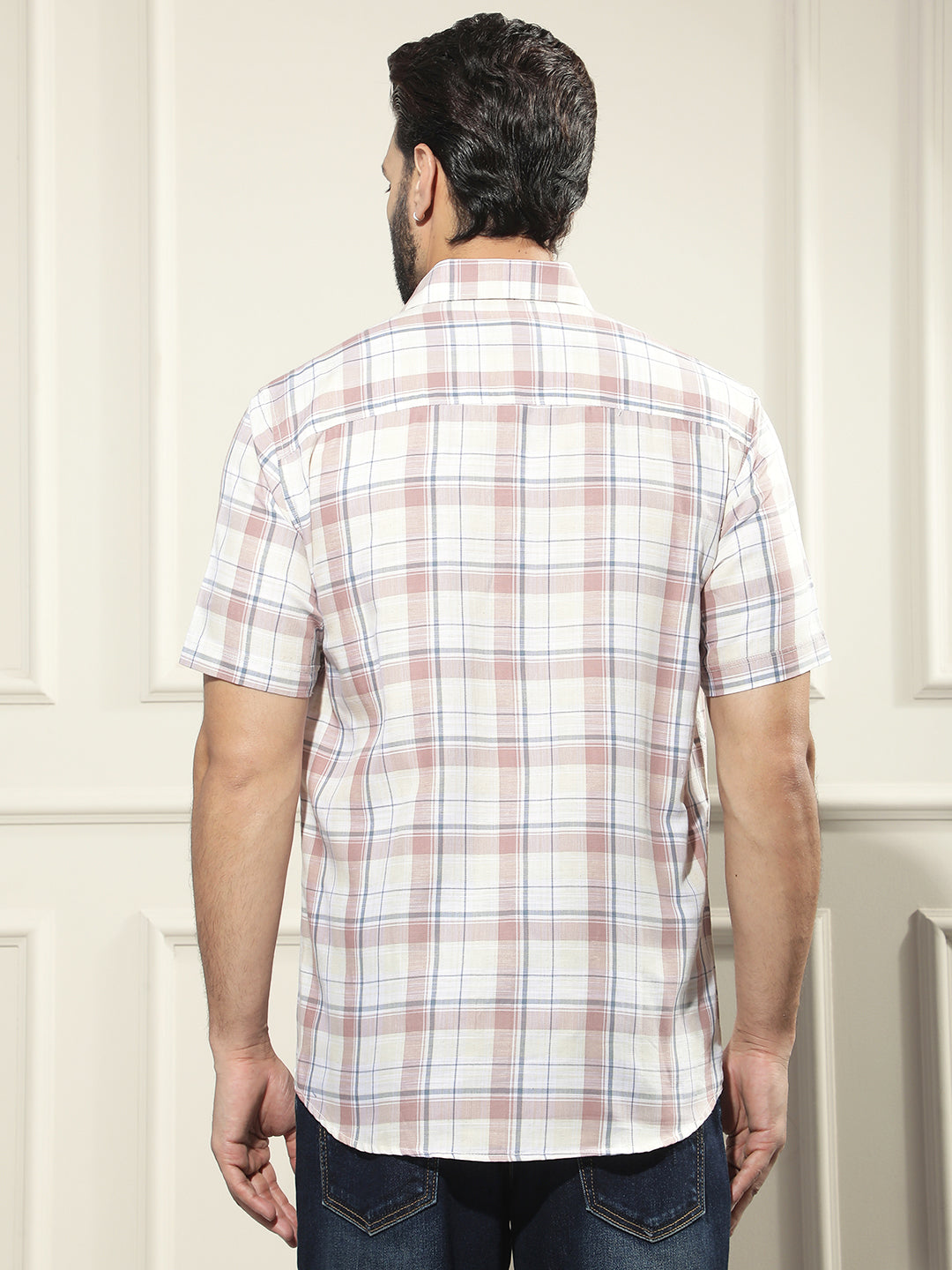 Multi-Color Checked Linen Shirt
