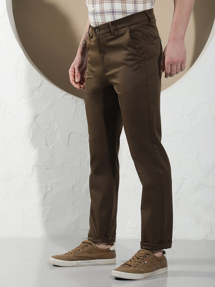 Refined Mocha Brown Trousers
