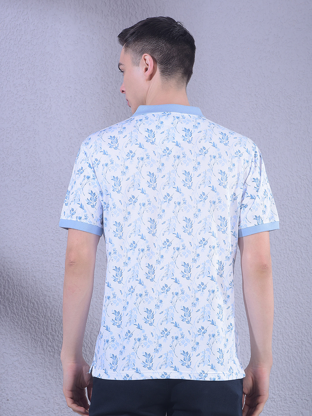 Blue Floral Print T-Shirt
