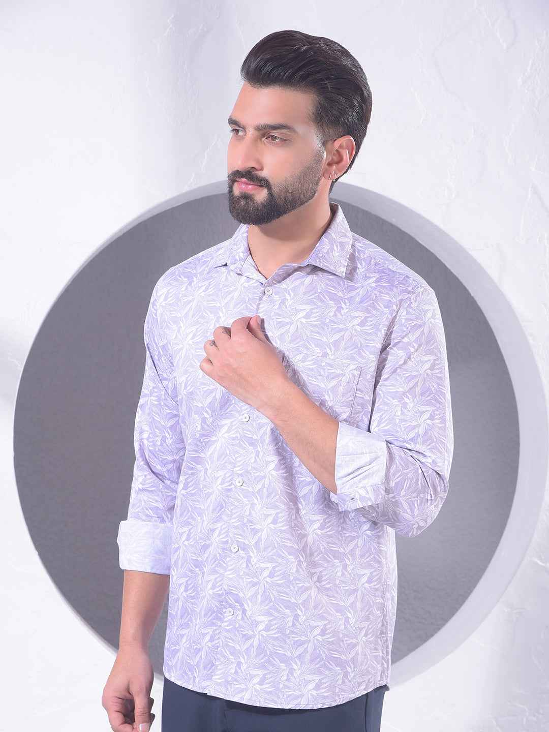 Pink Floral Print Shirt