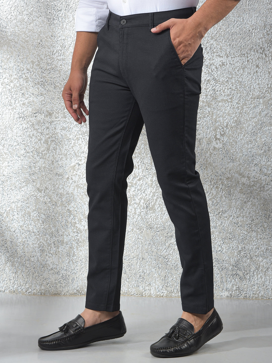 Black Printed Trousers