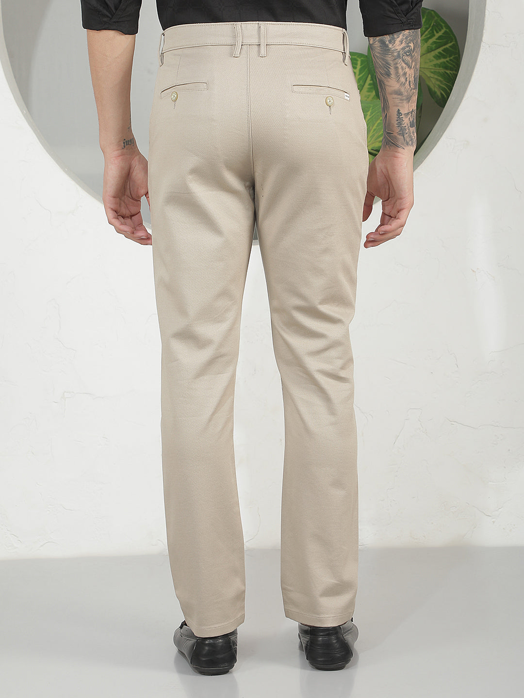 Taupe Sand Beige Trousers