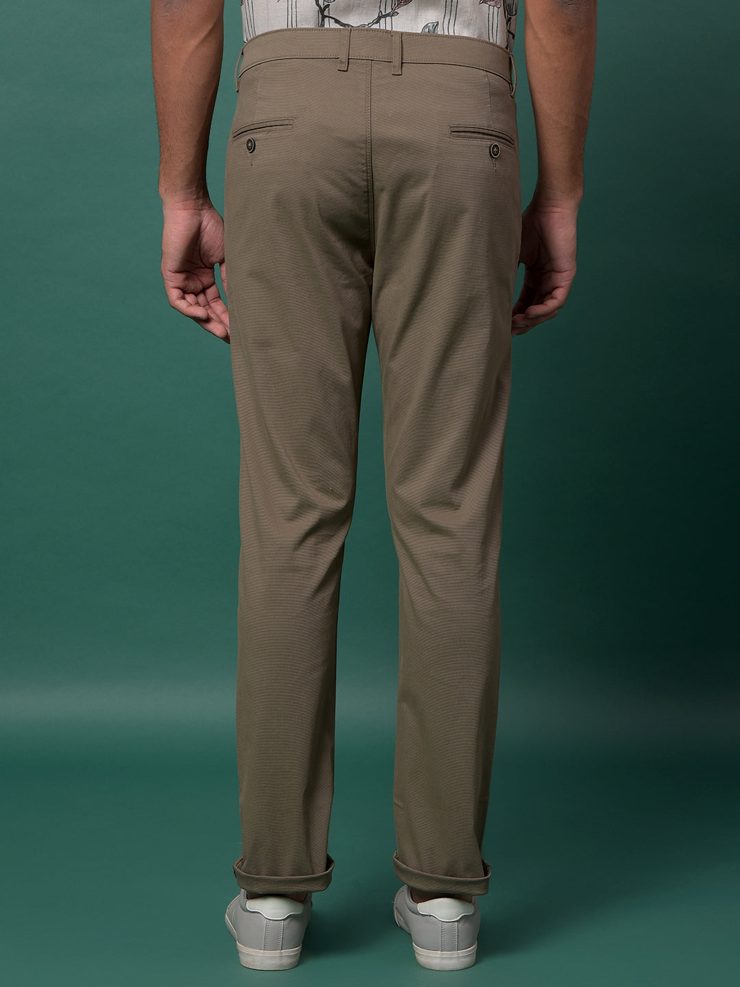 Khaki Printed Trousers