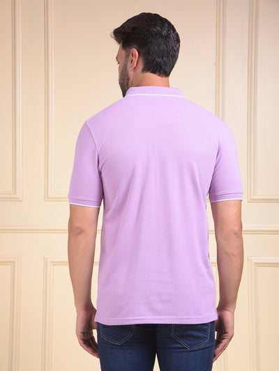 Purple Polo Neck T-Shirt