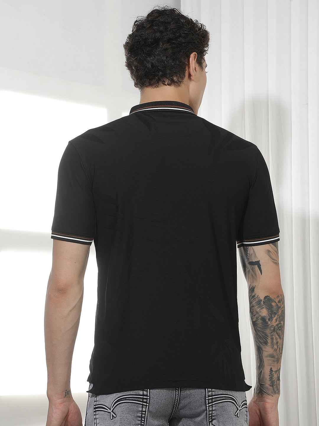 Classic Black Casual Polo T-Shirt