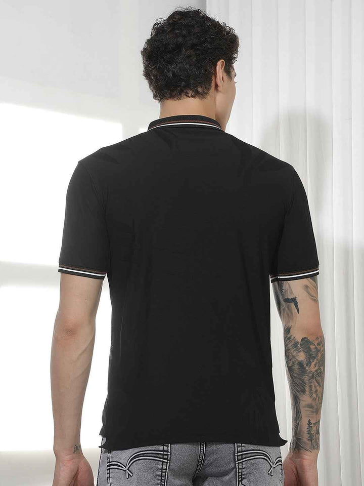 Classic Black Casual Polo T-Shirt