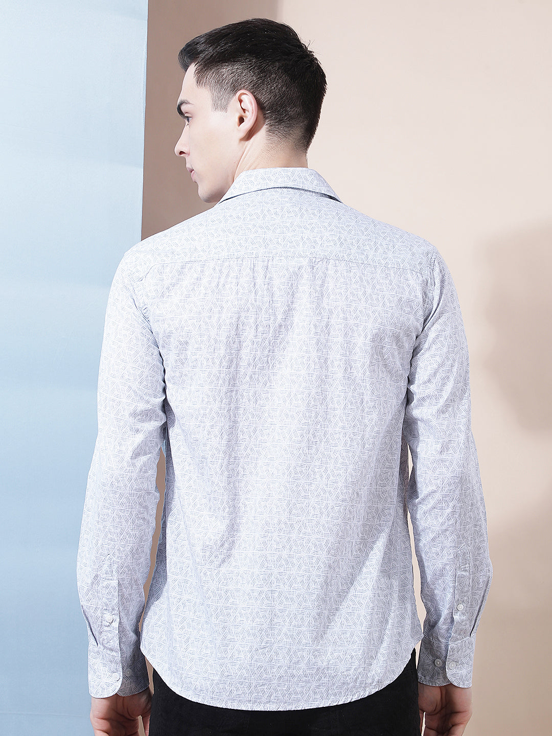 Pebble Grey Printed Shirt