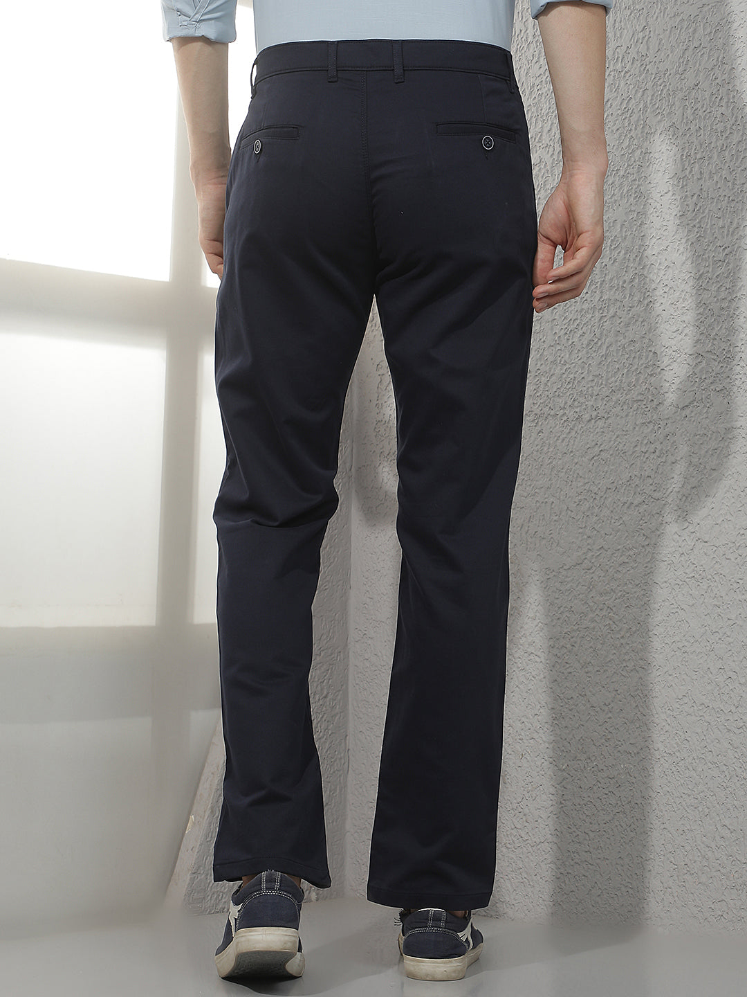 Navy Blue Straight Trousers