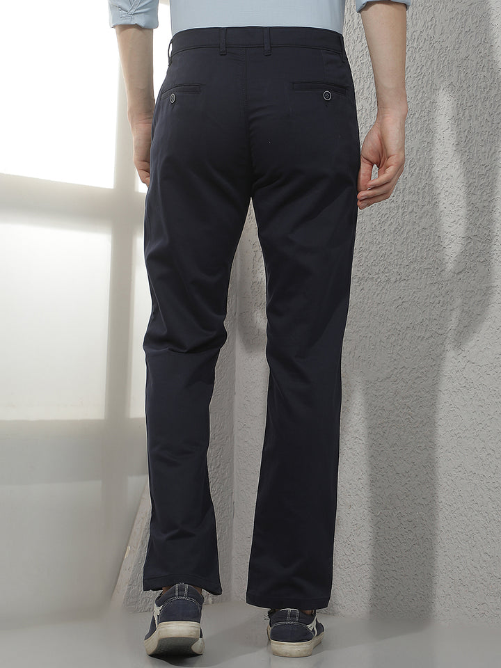Navy Blue Straight Trousers
