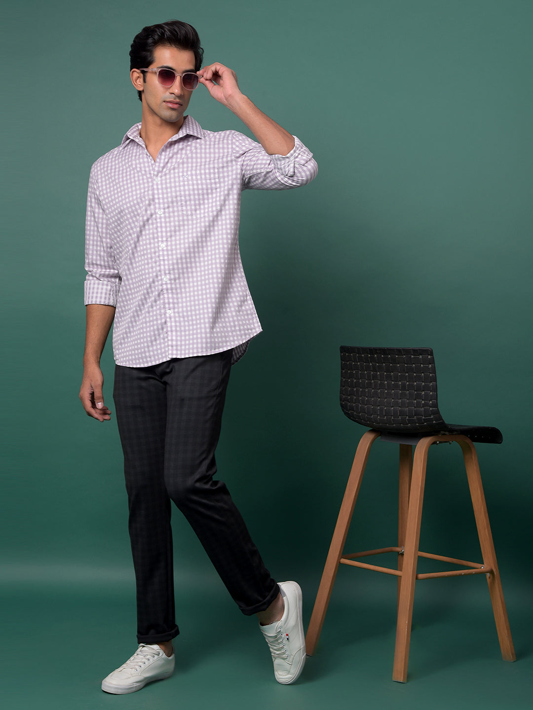 Dreamy Black Checked Trousers