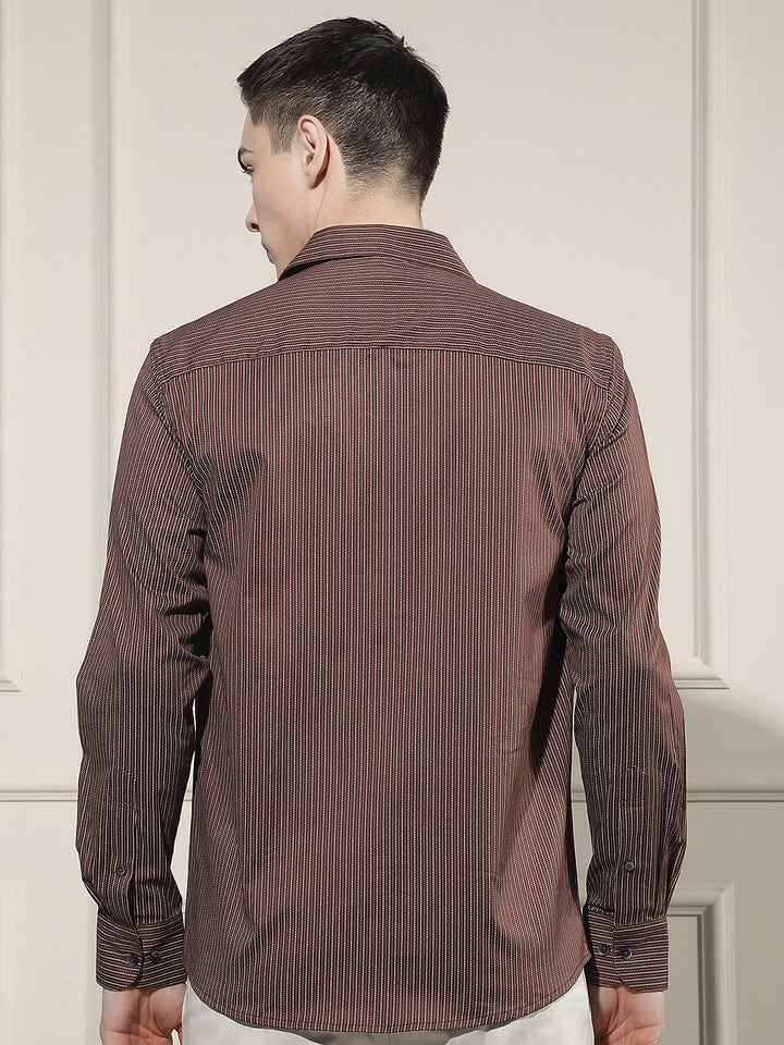 Fresh Brown Printed Shirt