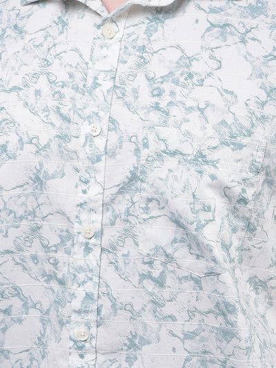 Grey Printed 100% Cotton Shirt