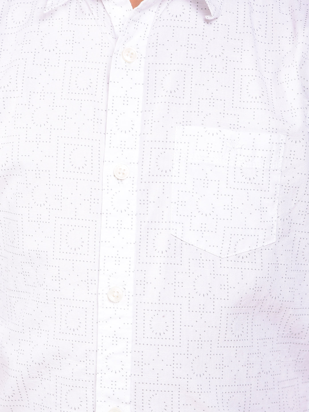 Radient White Printed Shirt