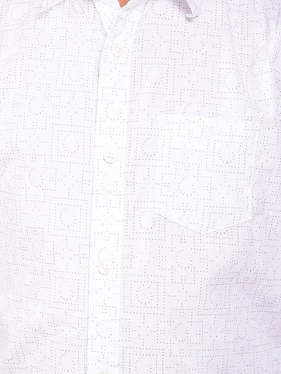 Radient White Printed Shirt