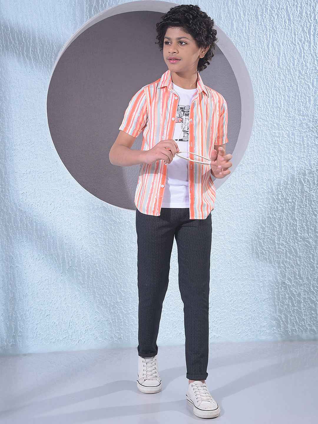 Black Vertical Stripes Trousers