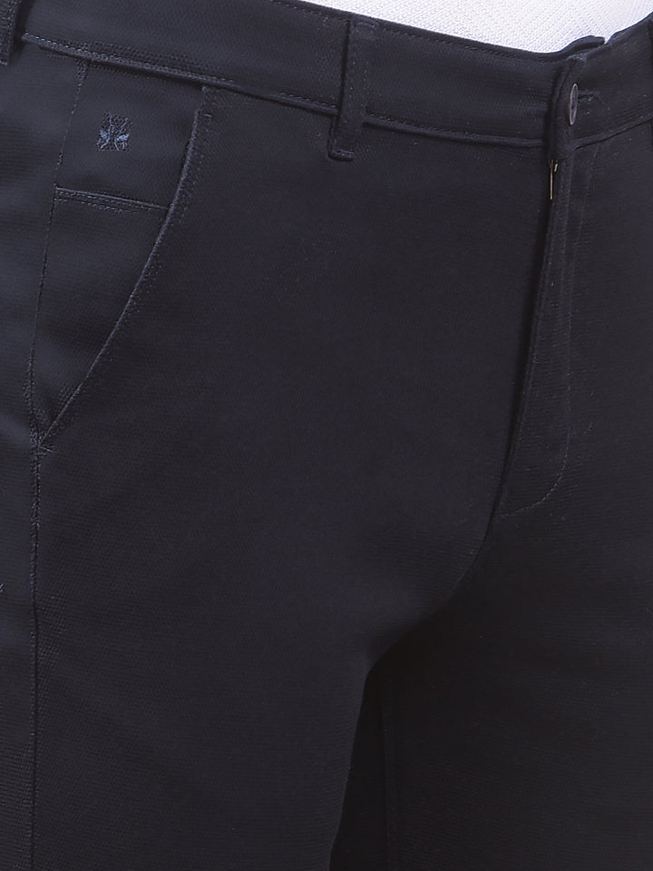 Navy Blue Straight Trousers