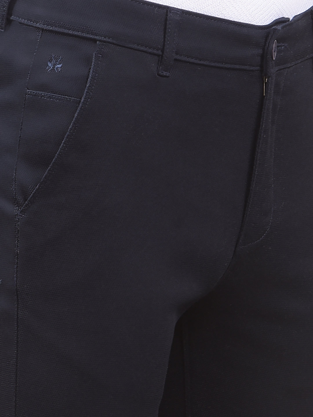 Navy Blue Straight Trousers