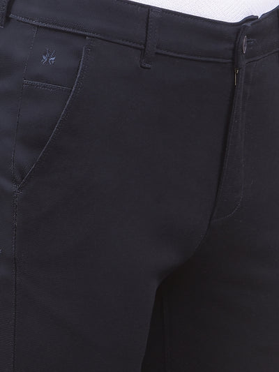 Navy Blue Straight Trousers