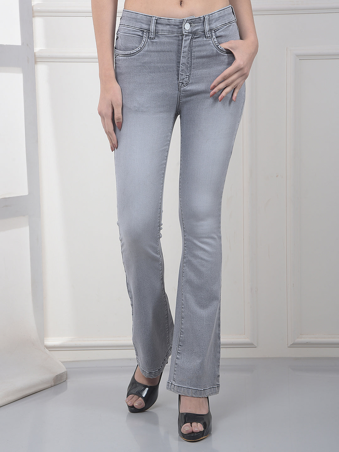Smoke Grey Bootcut Jeans