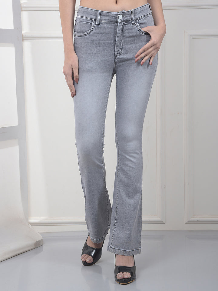 Smoke Grey Bootcut Jeans