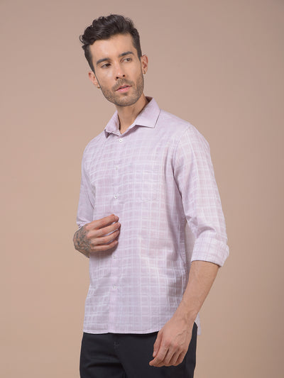 Pink Checked 100% Cotton Shirt