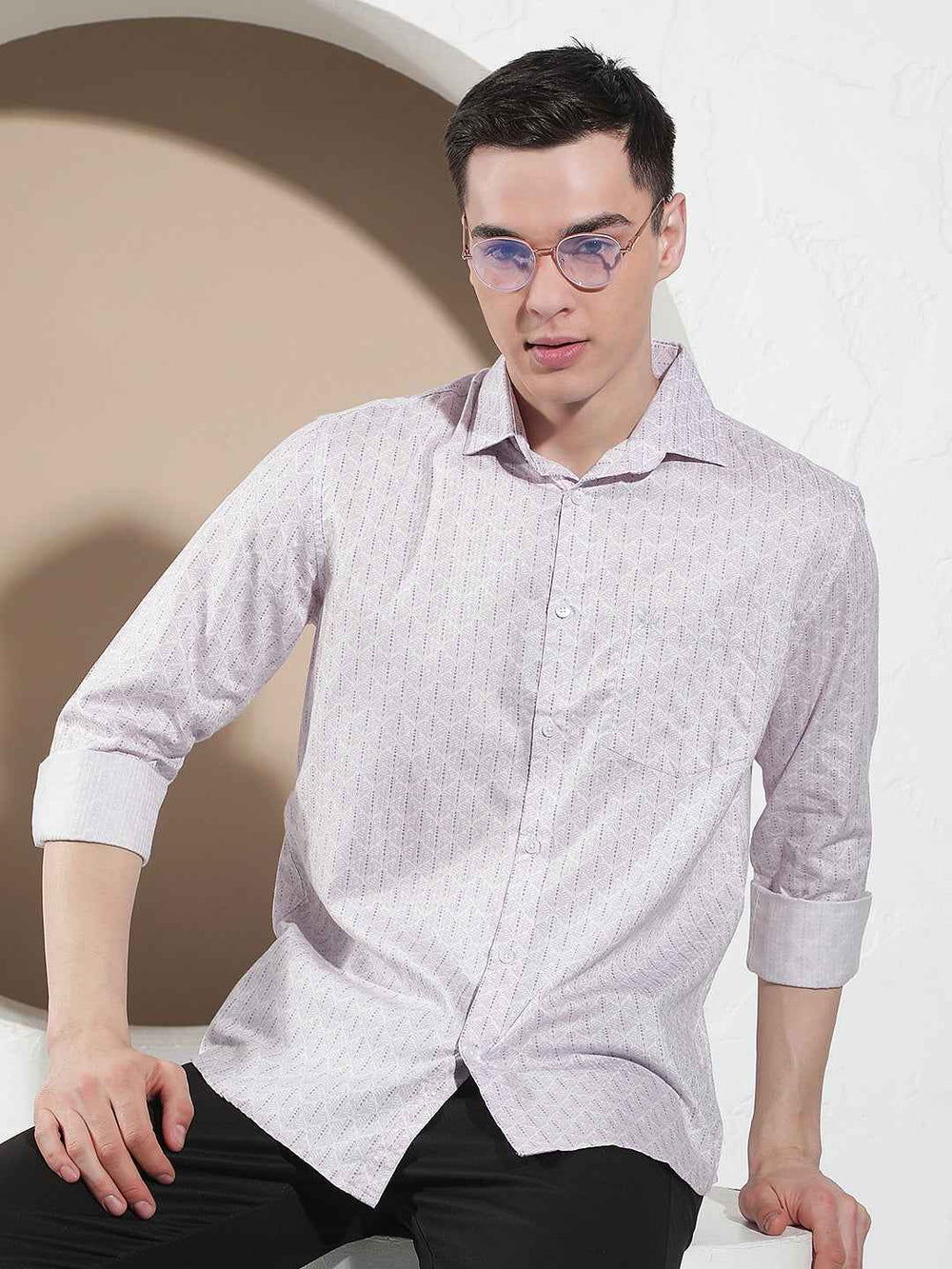 Classic Purple Printed Shirt