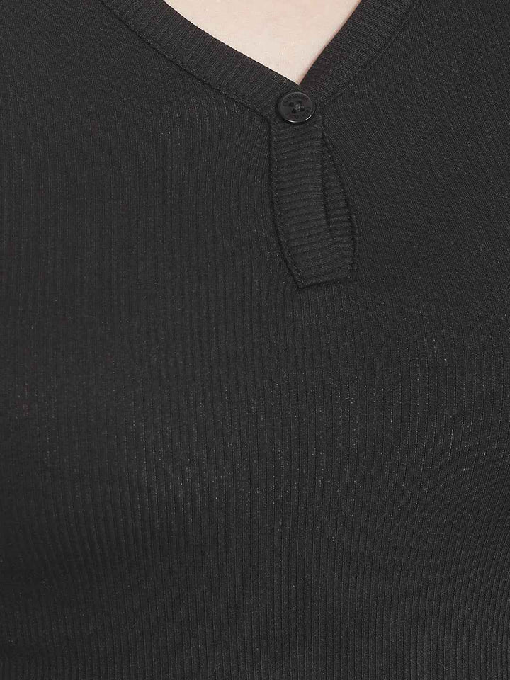 Black Modal Crop T-Shirt