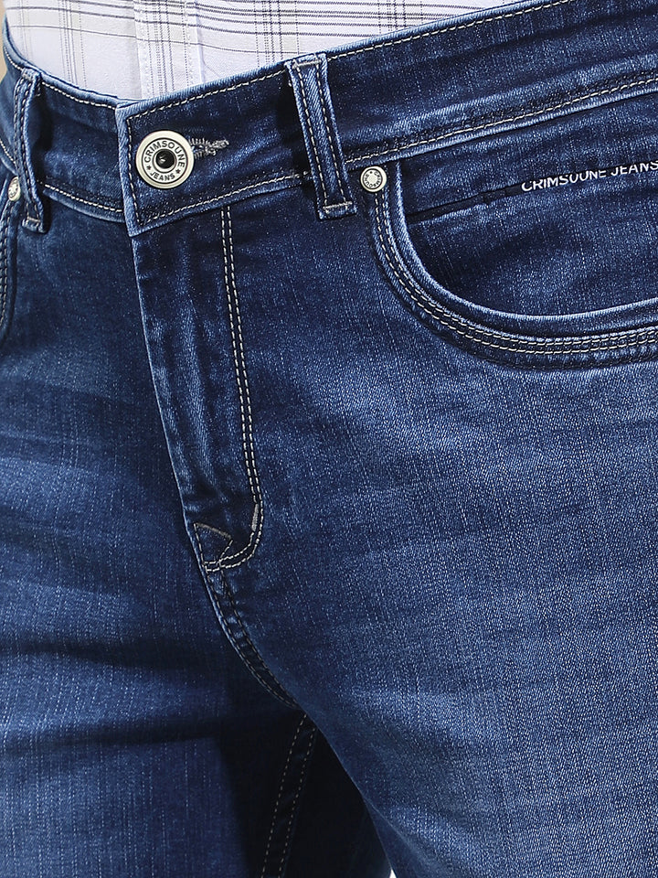 Luxe Ocean Blue Straight Jeans