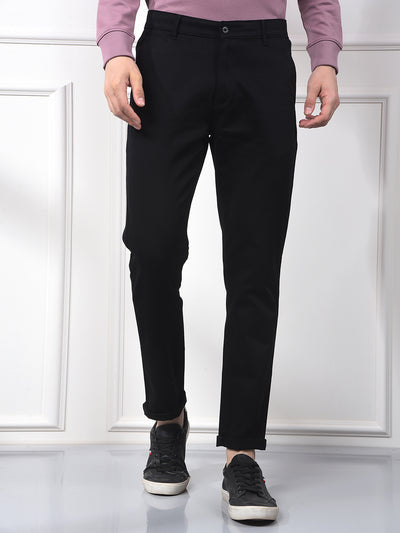 Modern Black Comfort Trousers
