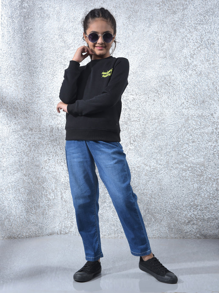 Ultra Soft Black Knitted Sweatshirt