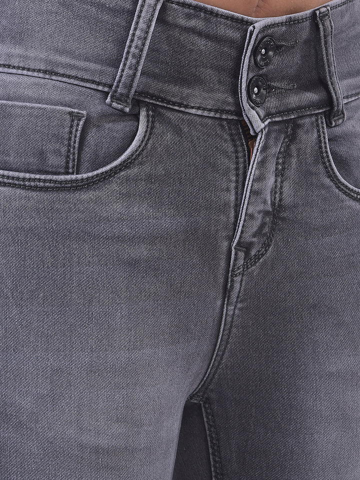 Black Bootcut High-Waist Jeans-Girls Jeans-Crimsoune Club