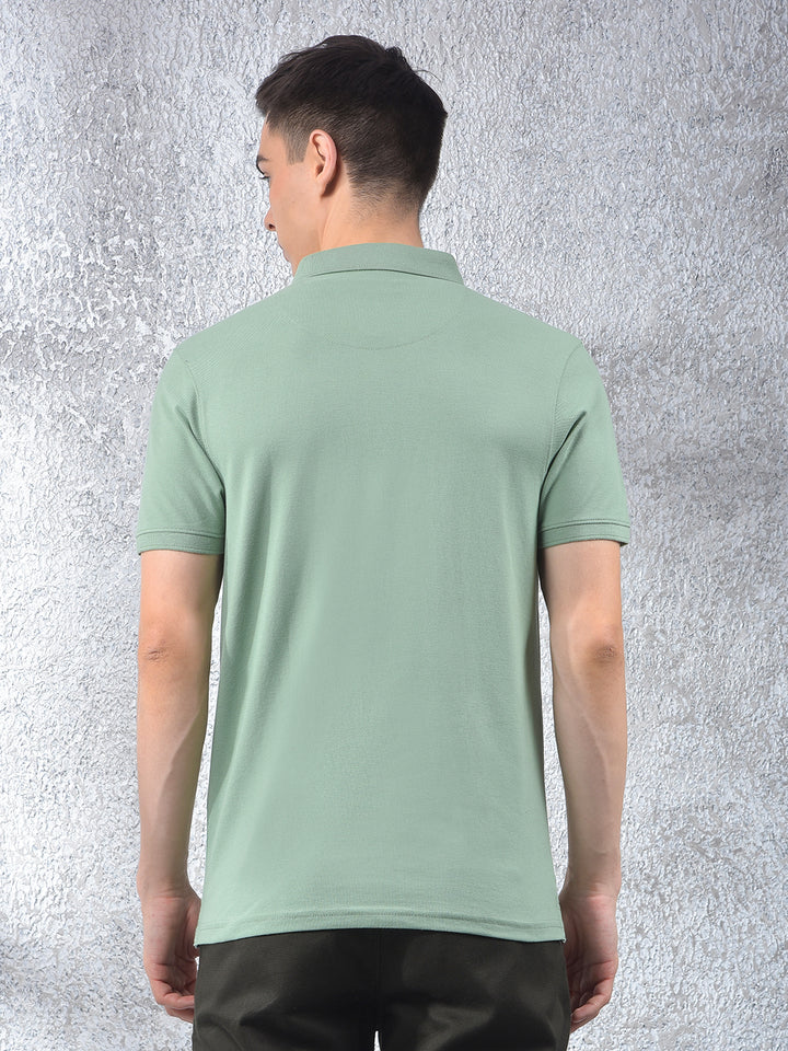 Green Polo Neck T-Shirt