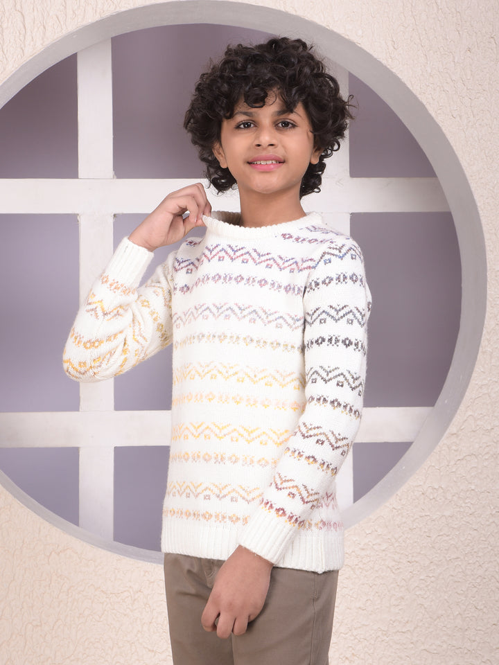 Multi-Color Jacquard Sweater