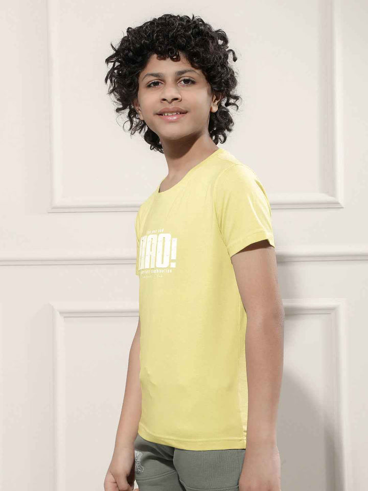 Green Typographic Print T-Shirt