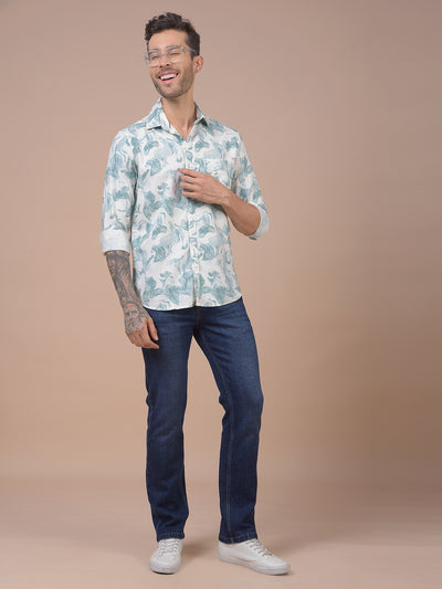 Green Printed Shirt