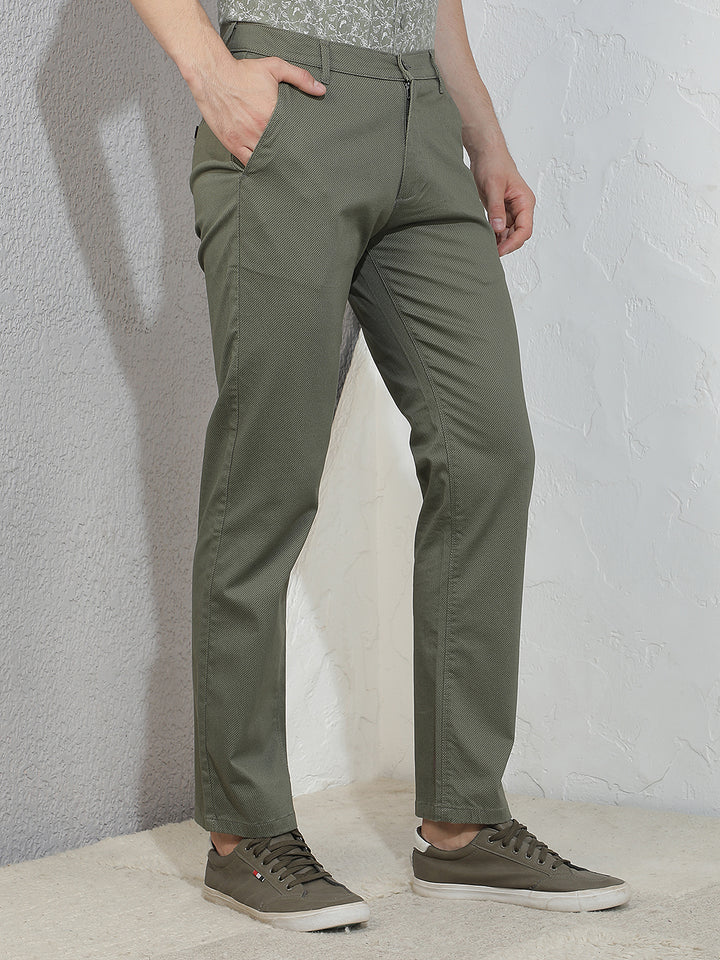 Signature Moss Olive Straight Trousers