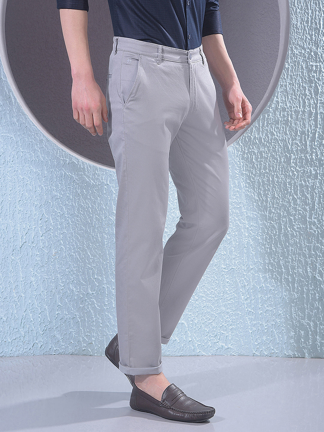 Classic Grey Straight Trousers