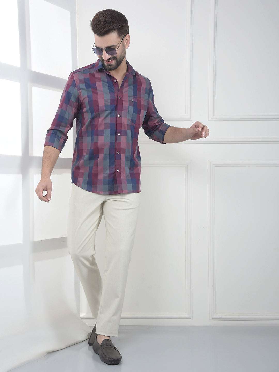 Multi-Color Printed 100% Cotton Shirt