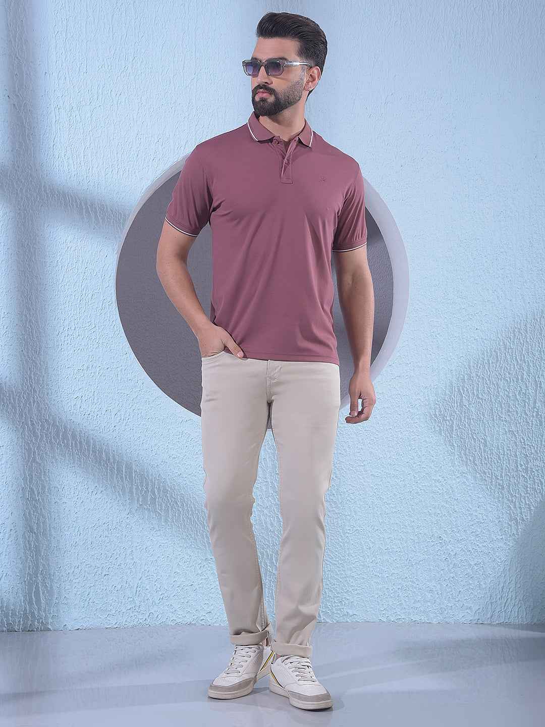 Bold Rose Pink Pique T-Shirt