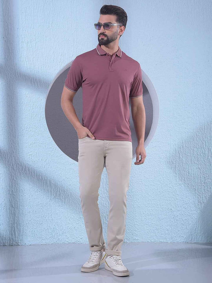 Bold Rose Pink Pique T-Shirt