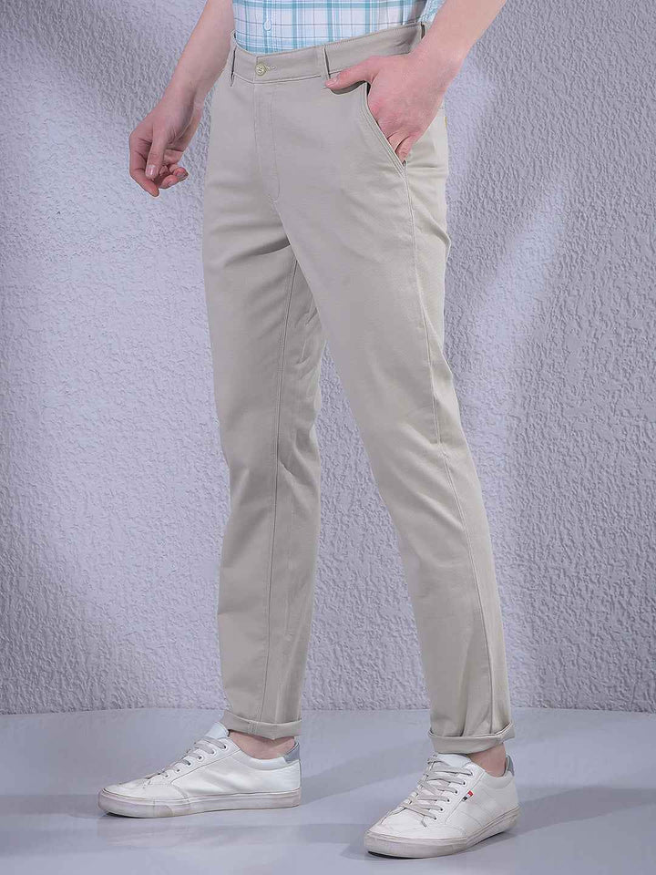 Beige Chinos Trousers