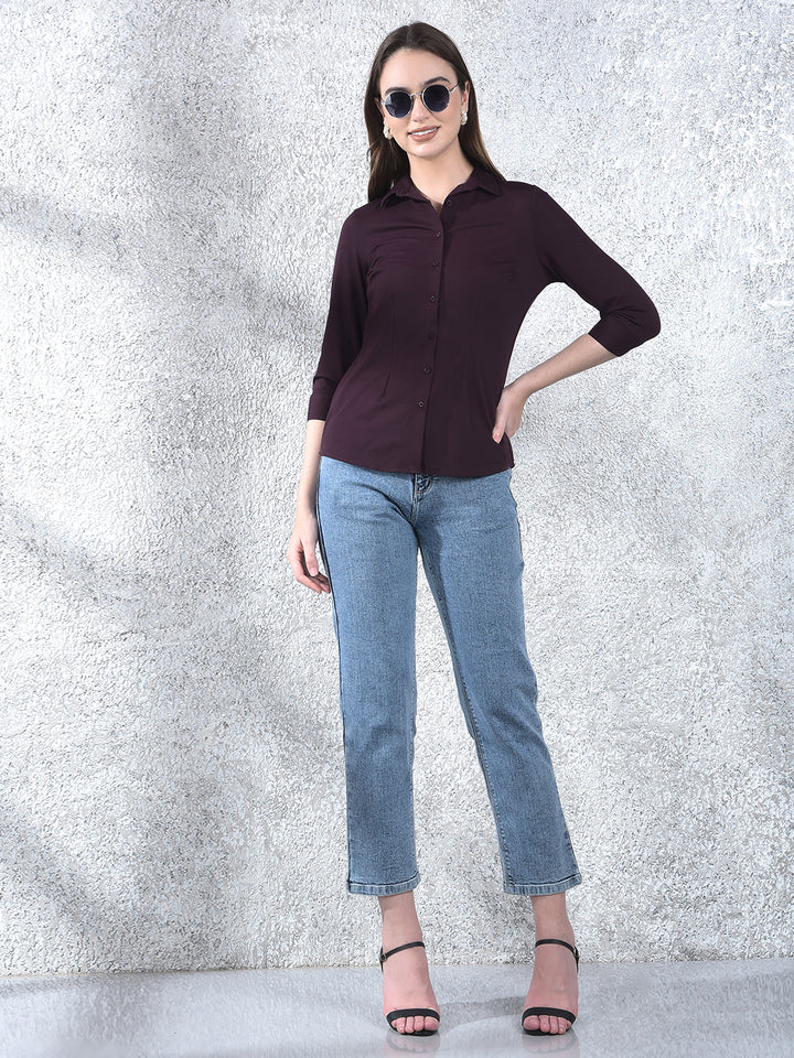 Mulberry Chic Tailored Shirt