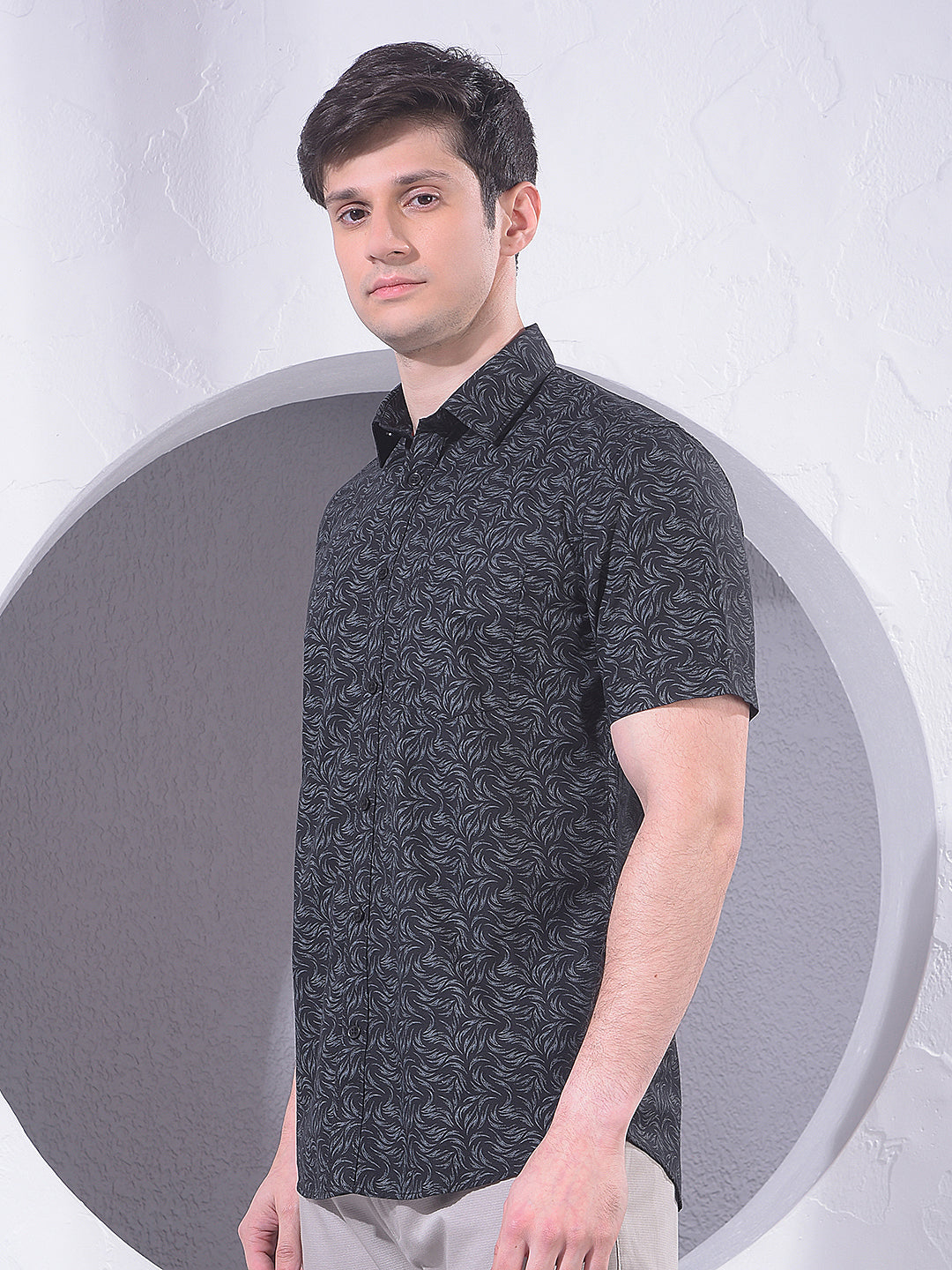 Sleek Black Printed Shirt