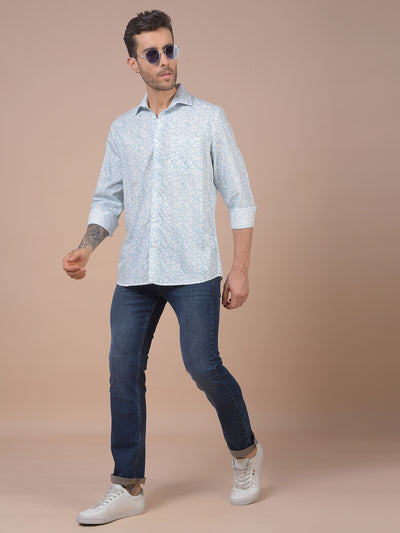 Blue Printed Shirt